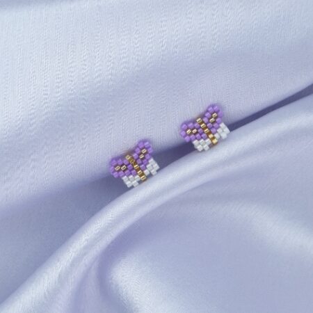 Lilac Flutter Studs
