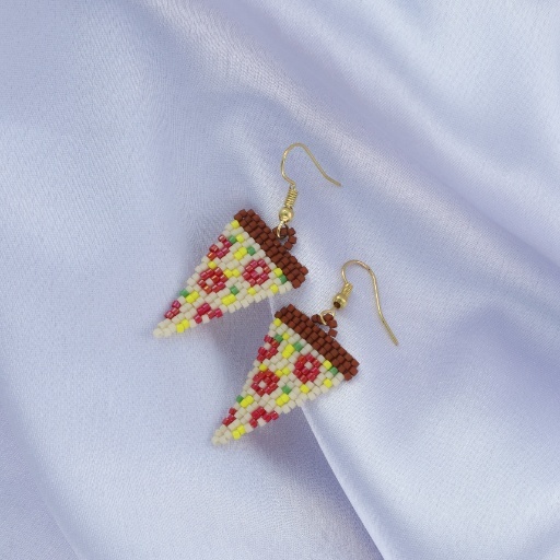 Cheesy Delight Beaded Earring